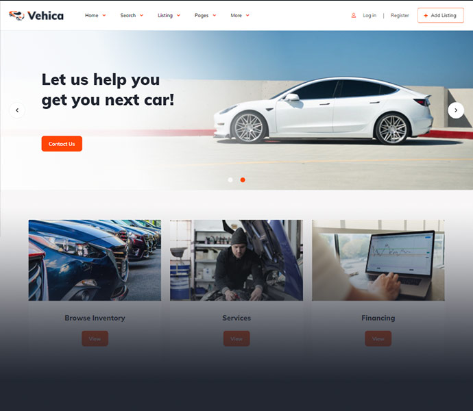 Vehica – Car Dealer & Automotive Listing WordPress Theme